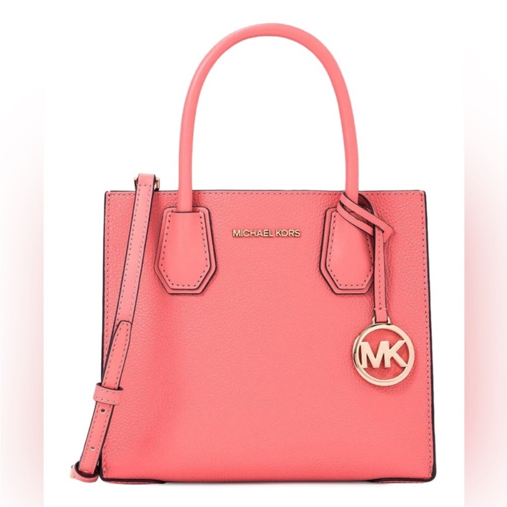 MICHAEL KORS Medium Mercer Messenger Bag in Tea Rose with Dust Bag!! NWT - Picture 3 of 10